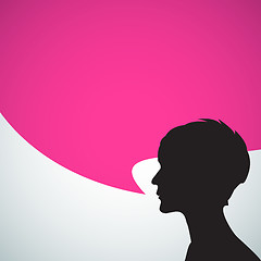 Image showing Abstract speaker silhouette