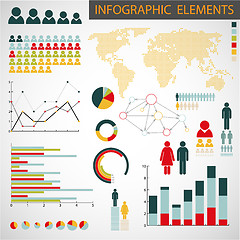 Image showing Vector set of Infographic elements