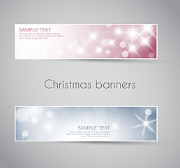 Image showing Set of vector christmas / New Year banners