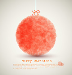 Image showing Vector modern card with abstract christmas decoration