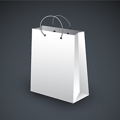 Image showing White shopping bag icon