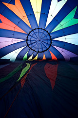 Image showing hot air balloon inflating