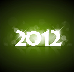 Image showing Vector Green New Year card 2012