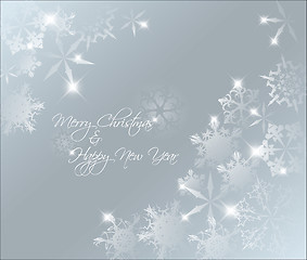 Image showing Vector Light blue abstract Christmas background 