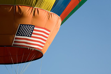 Image showing hot air balloon with flag