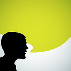 Image showing Abstract speaker silhouette