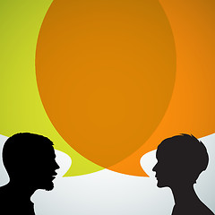 Image showing Abstract speakers silhouettes