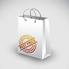 Image showing White shopping bag icon