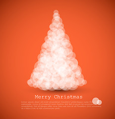 Image showing Vector modern card with abstract christmas tree