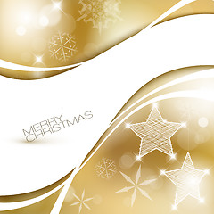 Image showing Golden Vector Christmas background