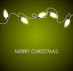 Image showing Vector Christmas background with white lights