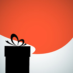 Image showing Vector Abstract christmas present silhouette