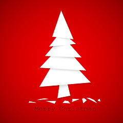 Image showing Simple vector paper christmas tree