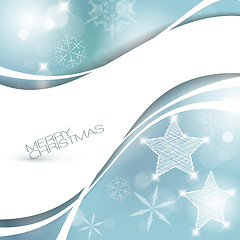 Image showing Blue Vector Christmas background