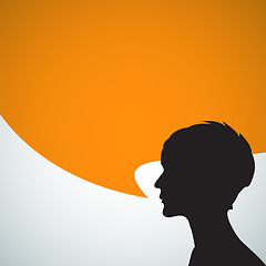 Image showing Abstract speaker silhouette