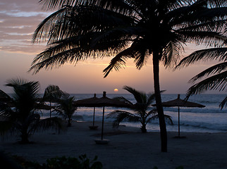 Image showing Gambia Sunset