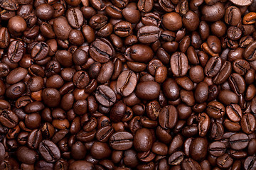 Image showing Roasted coffee beans background 