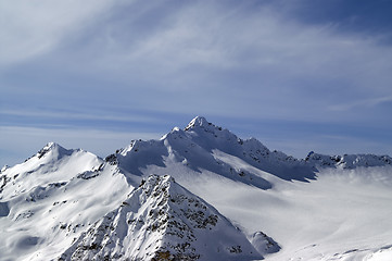 Image showing View from the ski slope on Mount Elbrus