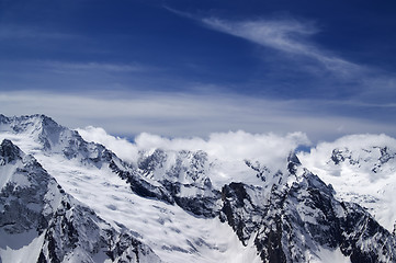 Image showing Mountains in cloud