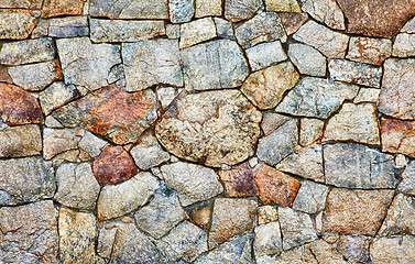 Image showing Natural rough stone wall - texture