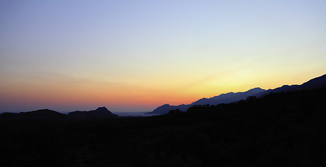 Image showing Greek sunset