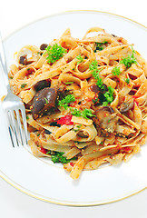 Image showing Aubergine with pasta vertical