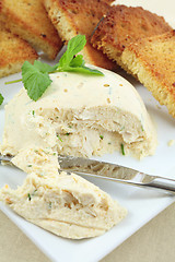 Image showing Moulded chicken meat pate vertical