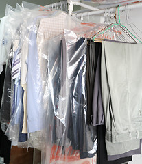 Image showing Clothes at the laundrette