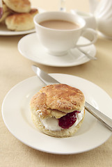 Image showing English cream tea