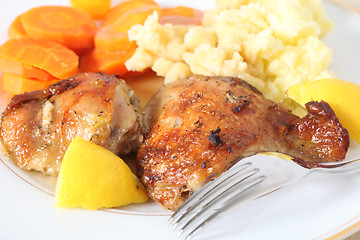 Image showing Lemon chicken meal