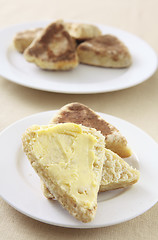 Image showing Buttered griddle scone