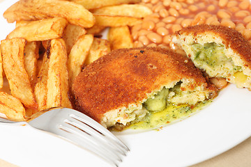 Image showing Chicken kiev closeup