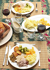 Image showing Traditional Christmas dinner