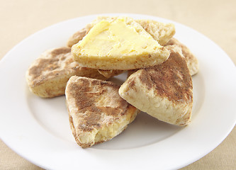 Image showing Plate of griddle scones