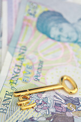Image showing Golden pound key