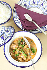 Image showing Bowl of stroganoff vertical