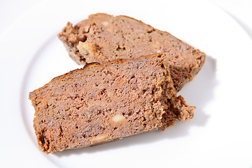 Image showing Meatloaf slices on a plate