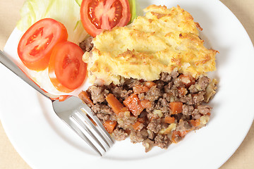 Image showing Shepherds pie meal high angle