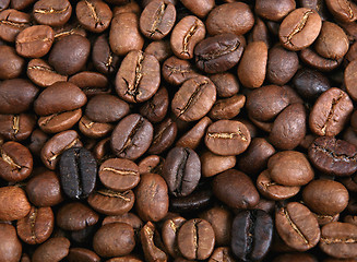 Image showing Blend of roasted coffee beans