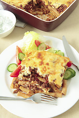 Image showing Pastitsio meal vertical