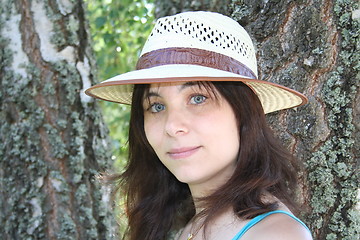 Image showing Beautiful woman with hat