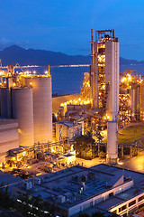 Image showing Cement Plant,Concrete or cement factory, heavy industry or const