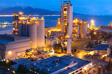 Image showing Cement Plant,Concrete or cement factory, heavy industry or const