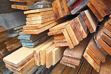 Image showing Stack of lumber 