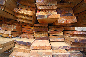 Image showing Stack of lumber 