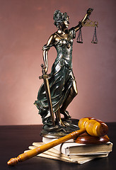 Image showing Scales of Justice and Law