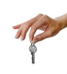 Image showing Womans hand holding a key