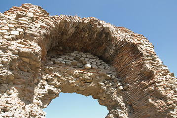 Image showing Gate of the fotress wall in Hissar, Bulgaria (close up)