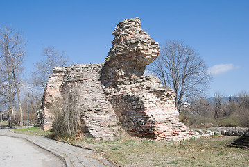 Image showing ruins of the fotress wall in Hissar, Bulgaria