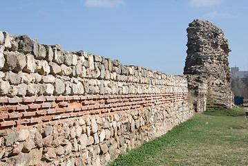 Image showing The fotress wall in Hissar, Bulgaria